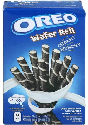 Obrázek produktu pro Oreo Waffelrolle mit Vanille Geschmack 54g