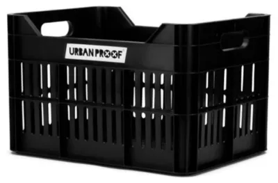 Produktbild von URBAN PROOF Fahrradkiste aus recyceltem Kunststoff 30L 40x30x25cm, Schwarz