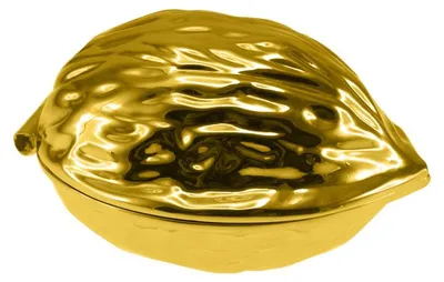 Produktbild von Goldfarbener Nussknacker, großes Modell, 12 x 9 x 7,3 cm