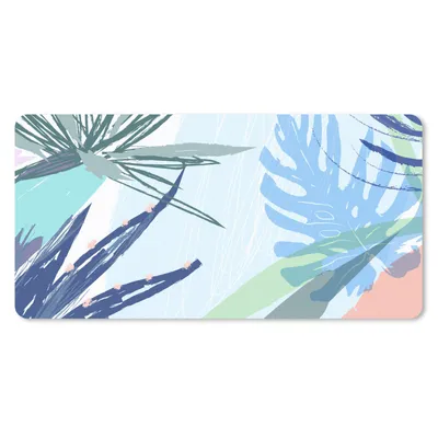 Produktbild von MuchoWow® Mauspad Mousepad Sommer - Laub - Blau 60x30 cm - Mousepads - Maus Mat - Pad - Mausunterlage - Nachhaltig