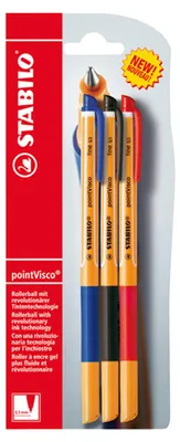 Immagine prodotto di Roller - STABILO pointVisco - confezione da 3 pezzi - blu, nero, rosso