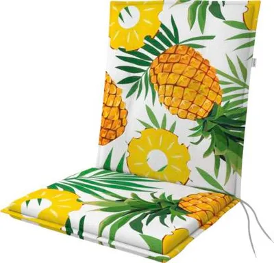 Produktbild von Stuhlauflage Doppler 50 x 48 cm weiß gelb grün