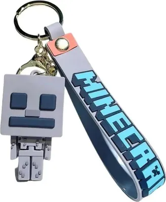 Obrázek produktu pro Dětská klíčenka Minecraft Skeleton s poutkem a karabinou