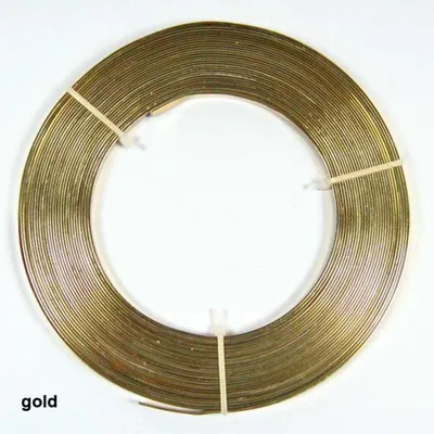 Produktbild von 10m Aluminium Flachdraht 5x1mm Aludraht flach Alu Draht Flachdraht Alustreifen gold
