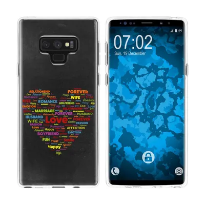 Produktbild von PhoneNatic Case kompatibel mit Samsung Galaxy Note 9 Silikon-Hülle pride Herz M5