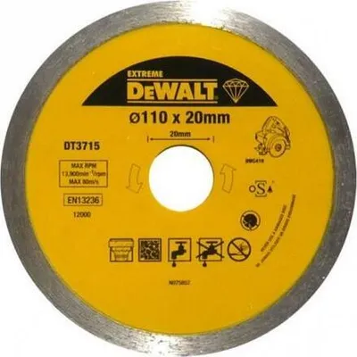 Zdjęcie produktu dla DeWALT DT3715-QZ, Tarcza tnąca, Dowolna marka, Niebieski, 40 g, 135 mm, 162 mm