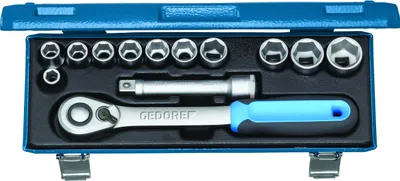 Produktbild von GEDORE 19 KMU-20 Steckschlüssel-Satz 1/2", 13-teilig, 6-kant, 10-24 mm, 2545810