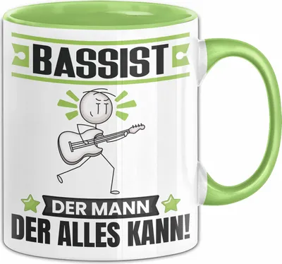 Produktbild von Bassist Tasse Geschenk für Bassist Der Mann Der Alles Kann Geschenkidee zum Geburtstag (Grün)