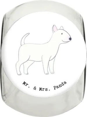 Produktbild von Mr. & Mrs. Panda Bonbonglas Bullterrier Lebensretter L 870ml - Weiß - Geschenk, Dose, aufbewahrungsglas, Glasdose, Keksdose, glasbehälter, Vorratsglas