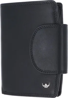 Zdjęcie produktu dla Portfel skórzany Golden Head Polo RFID Protect Combination Wallet z zatrzaskiem 1439 Czarny