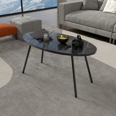 Produktbild von Couchtisch ’Skærbæk’ 43 x 90 x 50 cm Marmor, schwarz