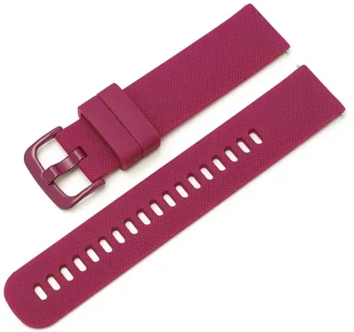 Zdjęcie produktu dla Czerwony silikonowy pasek do zegarków Garmin Vivoactive 3, Vivomove i Venu – silikon – kolor bordowy – 42 mm – CHPN
