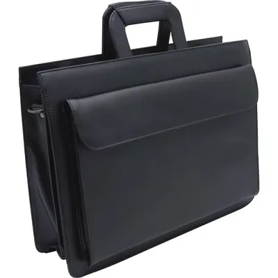 Produktbild von Aktentasche in Leder-Optik 43x32x12cm schwarz