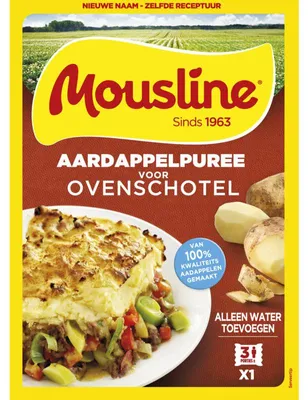 Produktbild von Mousline Aardappelpuree für Auflauf, 176 g – Schnelle Kartoffelpüree-Zubereitung