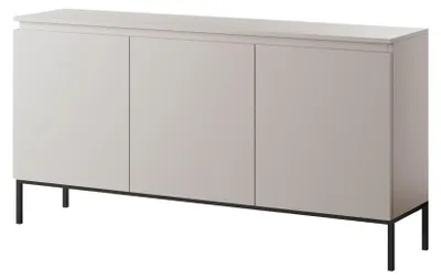 Produktbild von Selsey Kommode Schrank Aufbewahrungsschrank 150 cm 3 Türen 6 Fächer Taupe Schwar