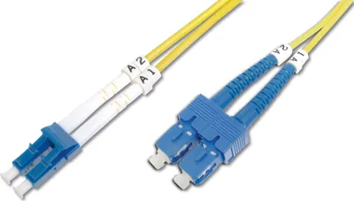 Produktbild von LWL Patchkabel OS2 DK-2932-03 LC-D/SC-D 09/125 Monomode Länge 3,0m