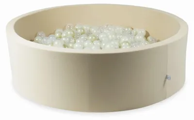 Immagine prodotto di Piscina asciutta 130x40 beige con 700 palline: trasparente, oro chiaro, opalescente