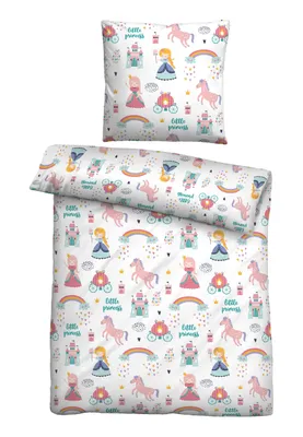 Zdjęcie produktu dla biberna pościel z delikatnego włókna LITTLE PRINCESS biała 1x 135x200 cm + 1x 80x80 cm