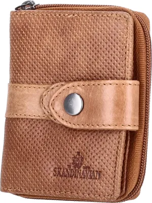 Produktbild von The Skandinavian Brand Damen Leder Geldbörse klein - Cognac : Cognac Farbe vom Hersteller: Cognac