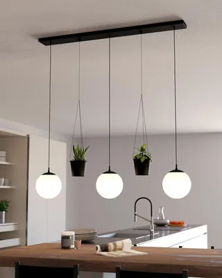 Obrázek produktu pro Eglo 900512 RONDO 3 E27 trojité závěsné svítidlo 1210x200mm černá bílá