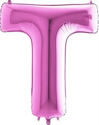 Obrázek produktu pro Nafukovací balónek písmeno T růžové 102 cm