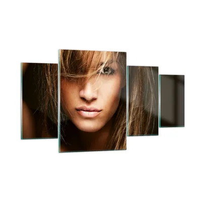 Produktbild von Bilder auf glas - Weiblich mode modell nackt - 160x90cm - Glasbilder - Wandbilder - Kunstdruck - zum Aufhängen bereit - Wanddekoration aus Glas - Glas Bilder - Wandbild auf Glas - GDL160x90-1561