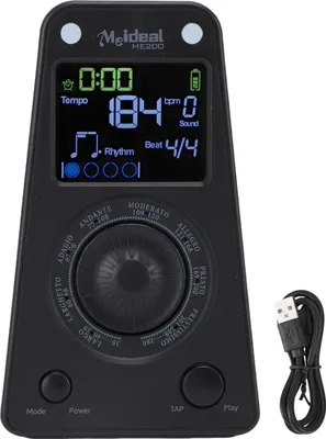 Zdjęcie produktu dla Cyfrowy metronom 10-tonowy elektroniczny metronom z głośnikiem BT do fortepianu, skrzypiec, gitary ukulele, czarny