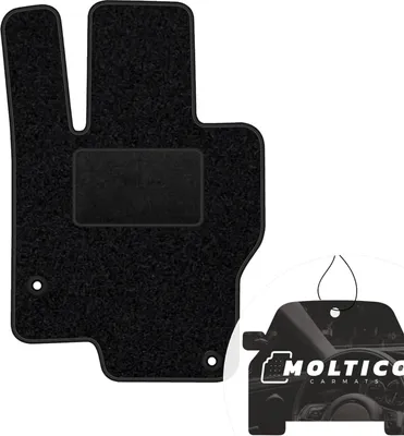 Produktbild von moto-MOLTICO Fahrer Fußmatte Auto Velours Fahrerseite Autoteppiche Schwarz Fahrermatte 1-teilig passend für Mercedes-Benz G-Klasse II W463 2012-2018