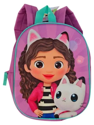 Produktbild von Gabby's Dollhouse 3D Rucksack mit gepolsterten Schultergurten, 29,5x23x10 cm, 6 Liter