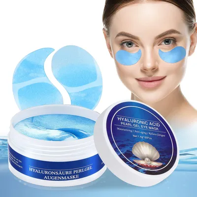 Produktbild von Augenpads Eye Mask Hyaluronsäure Collagen - Gegen Augenringe Tränensäcke Falten Dunkle Kreise & Puffiness, Eye Patch Hydrogel, Anti Aging Augen Pads mit Kühlend Feuchtigkeit 60pcs