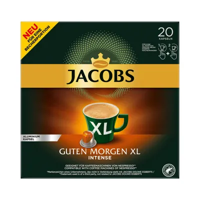 Produktbild von Jacobs Guten Morgen XL Intense, Kaffeekapseln, Nespresso Kompatibel, Kaffee, 20 Kapseln á 5.7 g