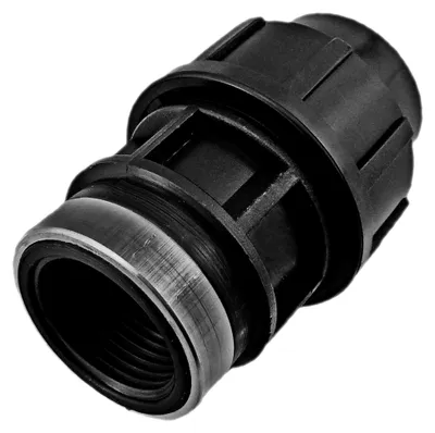 Produktbild von PP Fitting | Kupplung mit Innengewinde | für PE-Rohr ∅ 32 mm x 1/2 Zoll IG | Klemmverbinder