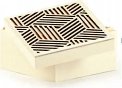 Produktbild von Holzkiste mit durchbrochenem Deckel - Geometrisch - 9,5 x 9,5 x 6 cm