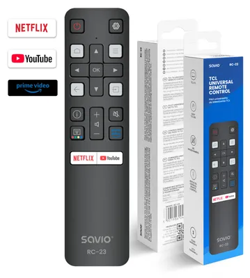 Obrázok produktu pre Savio RC-23, Univerzálne, IR Wireless, Tlačidlá, Čierna
