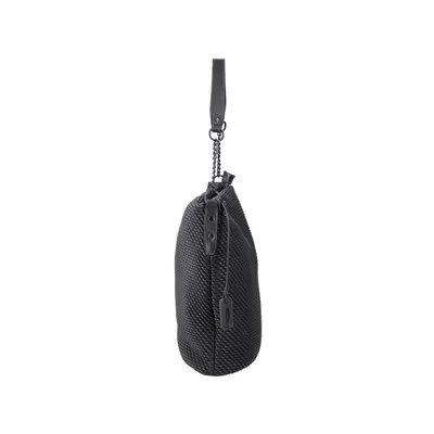 Produktbild von Rieker Damen Schultertasche Kordelstruktur Kettendetail H1331, Farbe:Schwarz
