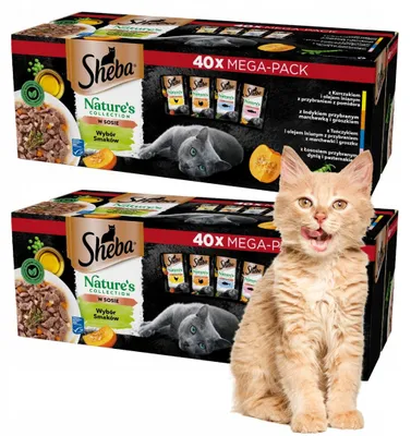 Produktbild von SHEBA Portionsbeutel Mega-Pack Nature's Collection in Sauce Feine Vielfalt MSC 40 x 85g