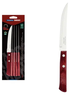 Steak-/Pizzamesser 12,7 cm rot 6-teilig