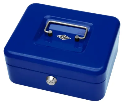 Produktbild von Geldkassette aus pulverbeschichtetem Stahl, blau