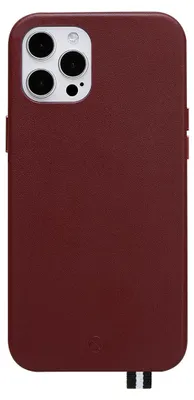 Imagen del producto de Funda para iPhone 12 / 12 Pro, modelo Elysée, de cuero burdeos, marca Artefakt