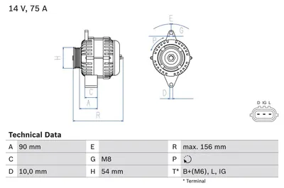 Produktbild von BOSCH 0 986 081 950 Generator x
