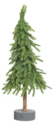 Zdjęcie produktu dla Mini choinka świąteczna, zielona z brokatem, średnica 13 cm, wysokość 70 cm
