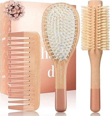 Produktbild von Famanu Haarbürsten-Set - Föhnen, Paddle Brush, antistatisch