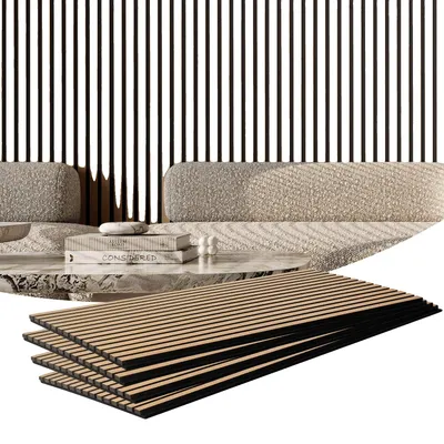 Image de VEVOR Panneaux acoustiques, Panneau acoustique, 1200 x 600 mm, Panneaux muraux en bois MDF accentués pour une décoration murale intérieure moderne, Panneaux muraux en bois synthétique pour la réduction du bruit