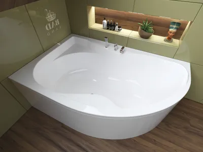 Zdjęcie produktu dla Wanna Akrylowa Zestaw 4w1 Asymetryczna 170x110 Lewa Biała + Obudowa Akrylowa, Nowoczesny Premium Syfon i Nogi (stelaż) w komplecie | BADLAND DORA