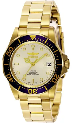 Obrázek produktu pro Invicta Pro Diver 9743 Pánské Hodinky - Automatické Hnutí - Nerezová Ocel s Champagne Ciferníkem - 40 mm