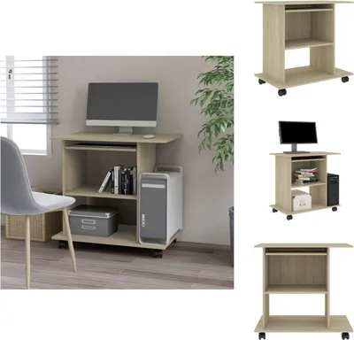 Produktbild von vidaXL Schreibtisch Sonoma-Eiche 80x50x75 cm Holzwerkstoff -  Schreibtische