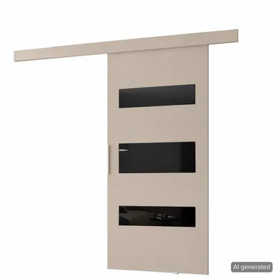 Productafbeelding van MINIO – Schuifdeur "CLEAN D" met een breedte van 106 cm, in de kleur kasjmierbeige / zwart