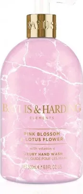 Produktbild von Baylis & Harding – Elements Pink Blossom & Lotus Flower (Rosenblüten und Lotusblüten) – Pflegende Flüssigseife für die Hände 500 ml
