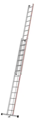 Produktbild von Seilzugleiter, 2-teilig, Kopfteil mit Laufrollen, 2x14 Sprossen, Leiterlänge aus-/eingefahren 6,90/4,11 m, einrastende Fallhaken