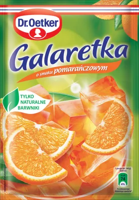 Obrázok produktu pre Galaretka o smaku pomarańczowym Dr. Oetker 72 g